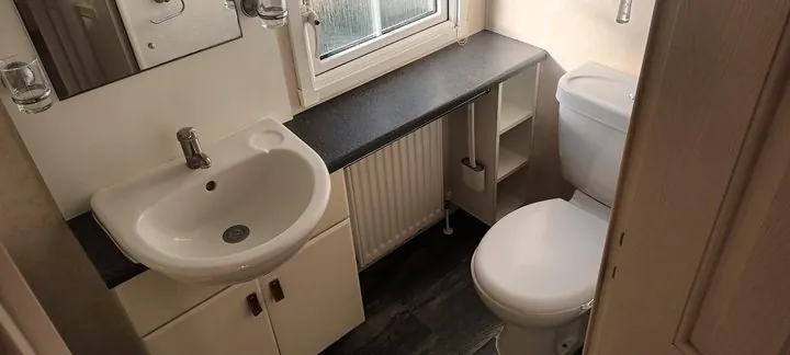 Shower room with basin and toilet